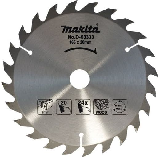 Makita D-03333, Trä, 16,5 cm, 2 cm, 2 mm, Makita, 20°