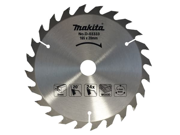 Makita D-03333, Trä, 16,5 cm, 2 cm, 2 mm, Makita, 20°