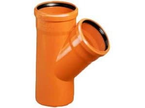 PVC kloakgrenrør 160/110 mm 45 grader