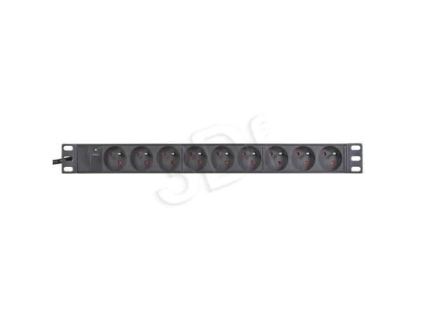 Alantec PZ091U3M, 3 m, 9 AC-pistorasia(a), Sisätila, Musta, 230 V, 16 A