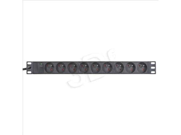 Alantec PZ091U3M, 3 m, 9 AC-pistorasia(a), Sisätila, Musta, 230 V, 16 A