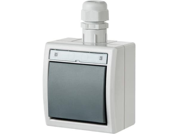 Elektroplast Two Way Switch Aquant Grey Ip65 1201-65