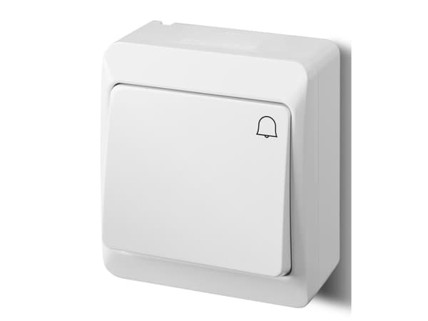 Elektroplast Bell Switch Hermes White Ip44 0337-02