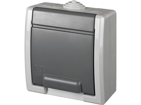 Elektroplast Socket Aquant Grey Ip55 1244-10
