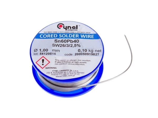 Cynel Solder Sn60 1Mm 100 G With Rosin