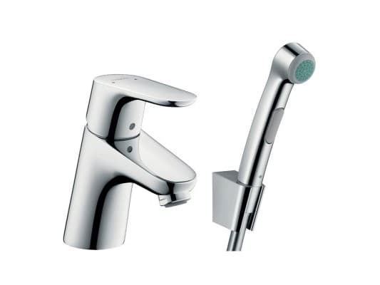 Bidétarmatur Focus m/bruser, krom