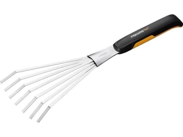 Fiskars 1027044, Käsiharava, Musta, Hopea, Terästä, Musta, 1 kpl, 125 mm
