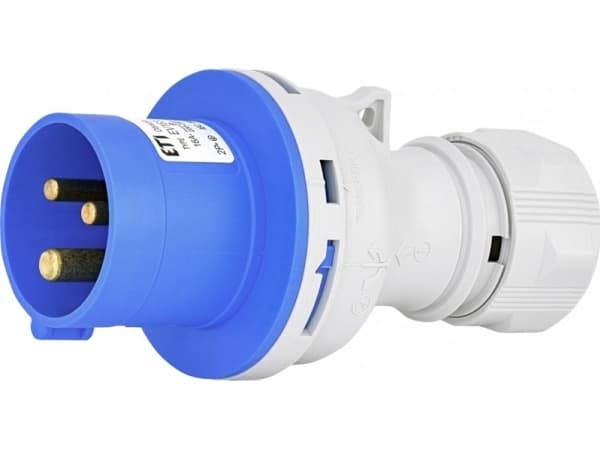 Eti Ev 1632 16A. 230V. 2P+Pe pistoke Ip44