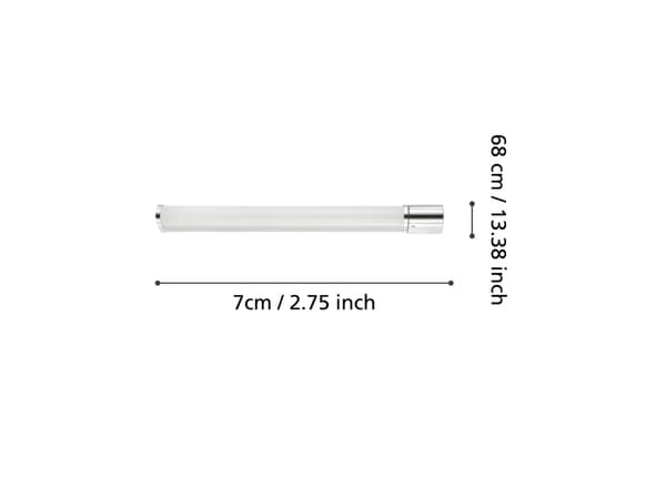 EGLO Tragacete 1, Kromi, Hopea, Valkoinen, Alumiini, Muovi, IP44, LED, 15 W, 1300 lm