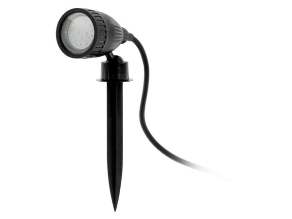 Eglo Nema 1 - Trädgårdsbelysning - LED - GU10 - 2.8 W - klass F - varmt vitt ljus - 3000 K - rund - svart, transparent