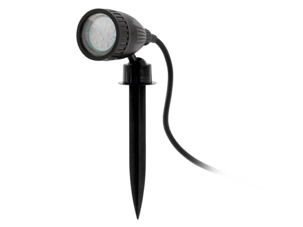 Eglo Nema 1 - Trädgårdsbelysning - LED - GU10 - 2.8 W - klass F - varmt vitt ljus - 3000 K - rund - svart, transparent