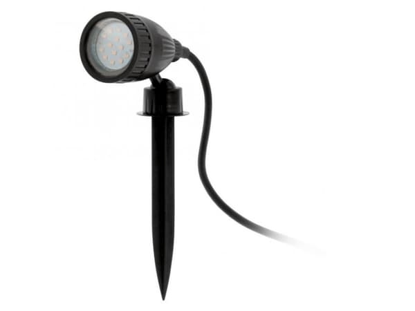 Eglo Nema 1 - Trädgårdsbelysning - LED - GU10 - 2.8 W - klass F - varmt vitt ljus - 3000 K - rund - svart, transparent