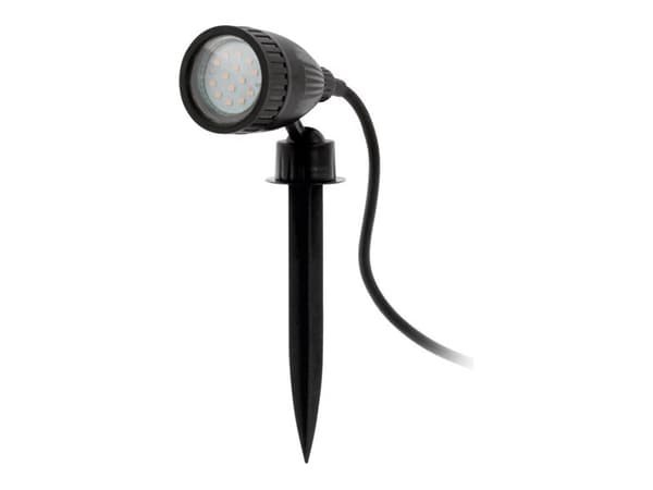 Eglo Nema 1 - Trädgårdsbelysning - LED - GU10 - 2.8 W - klass F - varmt vitt ljus - 3000 K - rund - svart, transparent