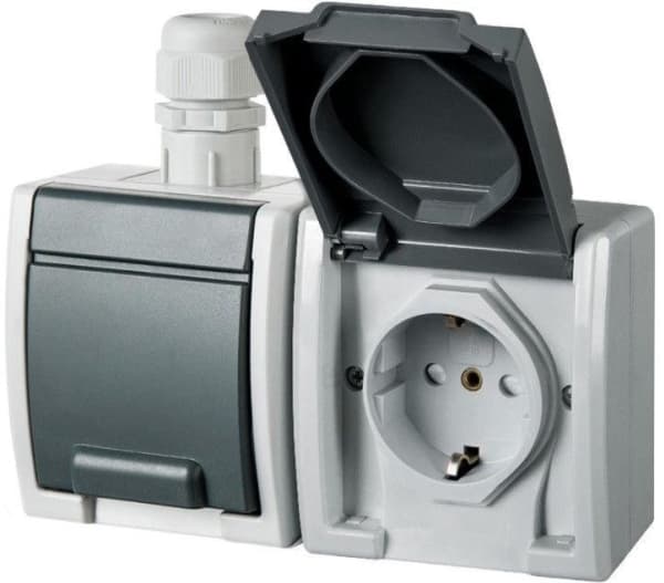 Elektro Plast Elektra-Plast AQUANT Sokkel 2x2P+Z schuko IP65 1245-65
