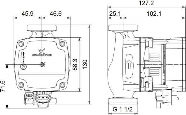 Grundfos POMPA ALPHA1 L 25-40 130 1X230V