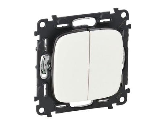 Legrand Two Way Switch 2Gang Allure Wht 755823