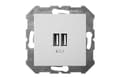Pikkukuva 1 / 2: Liregus Upotettava USB-laturi EPSILON, kaksinkertainen, valkoinen, 220V, 50-60Hz, 3,4A