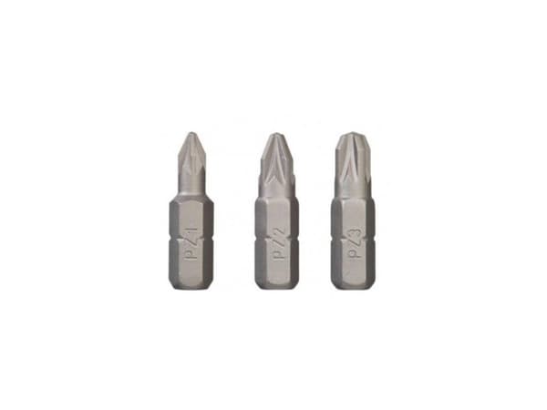 Makita - Skruvmejselbitsats - 3 delar - pozidriv - PZ1, PZ2, PZ3 - hexagonalt - längd: 25 mm