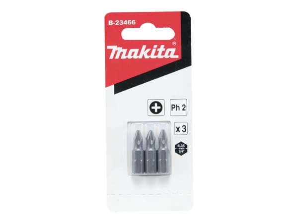 Makita - Skruvmejselbitsats - 3 delar - pozidriv - PZ1, PZ2, PZ3 - hexagonalt - längd: 25 mm