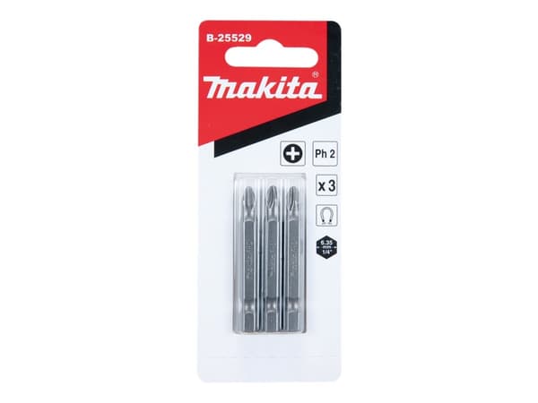 Makita - Spiss for skrutrekker - 3 deler - phillips - PH2 - heksagonal - lengde: 50 mm - for Makita DHP482RTJ