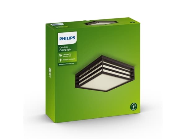 Philips myGarden Moonshine taklampa 28 W E27 ljuskälla medföljer inte, Väggbelysning för utomhusbruk, Antracit, Gjuten aluminium, Syntet, IP44, Trädg