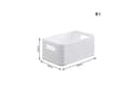 Miniatyrbilde 3 av 5: Rotho 6608601100WS, Lager kurv, Hvit, Rektangulær, Rattan (vifte), Monokromatisk, Innendørs