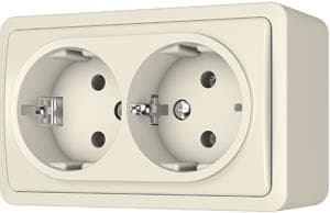 Vilma Surface Mounted Double Socket With Earth