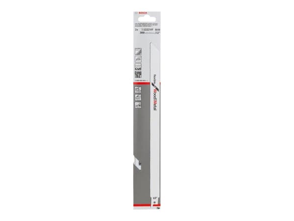 Bosch S 1222 VF, Lasikuituvahvisteinen muovi, Metalli, Pelti, Puu nauloilla, 1,8 mm, 2,6 mm
