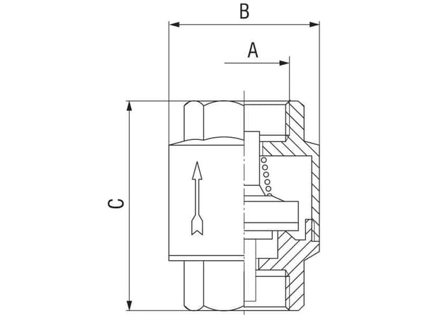Ferron takaiskuventtiili 1/2" ZZ1