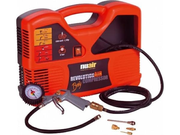 Piston compressor NUAIR COMPRESSOR OIL FREE BOXY 8Bar 1100W NUAIR NU8215040HAA044