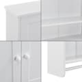 Miniatyrbild 6 av 7: [en.casa]® Väggskåp Steyr-badrumsskåp-65x48,7x14,5cm-MDF-vit-med handdukshållare