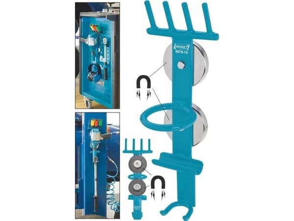 HAZET 9070-10, Magnetisk verktygshållare, 10 kg, Metall, Blå, Metallisk, 1 styck, 1 styck