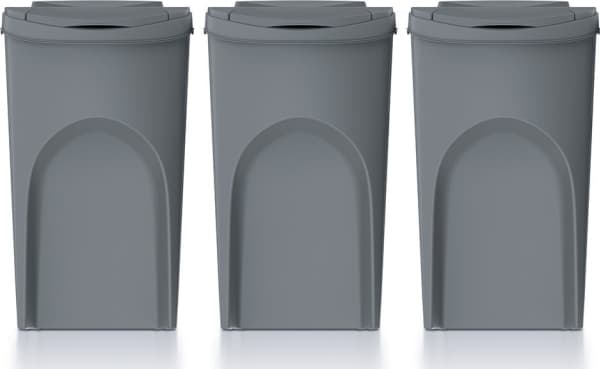SortiBox avfallsbeholder Sortibox 3 x 35L grå (IKWB35S3-405U)