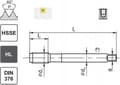 Pikkukuva 1 / 2: TUULETINHANA M16 DIN-376C R40 (6H) HSSE HL RUOSTUMATON TERÄS
