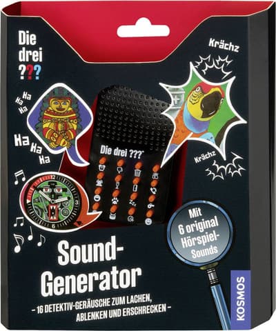 Kosmos 634094 Sound-Generator Eksperimenter, De tre ???, Detektiv Zauberkästen, Sound Light Eksperimenteringskasse fra 7 år
