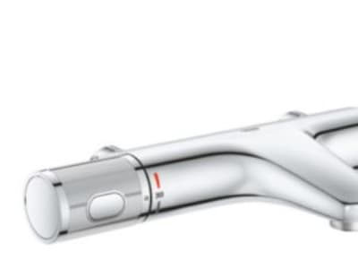 GROHE Grohtherm 1000 Performance, Krom, Metall, Vegg, Roterende ventiler, Dobbel, 1/2