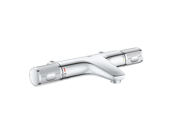 GROHE Grohtherm 1000 Performance, Krom, Metall, Vegg, Roterende ventiler, Dobbel, 1/2