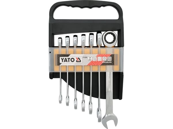 Yato YT-0208, 10,12,13,14,15,17,19 mm, Kromi, Kromivanadiini-teräs, Kromi, Kiiltävä, 5°