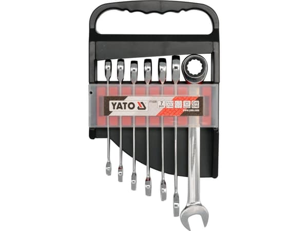 Yato YT-0208, 10,12,13,14,15,17,19 mm, Kromi, Kromivanadiini-teräs, Kromi, Kiiltävä, 5°