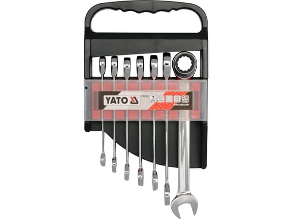 Yato YT-0208, 10,12,13,14,15,17,19 mm, Kromi, Kromivanadiini-teräs, Kromi, Kiiltävä, 5°