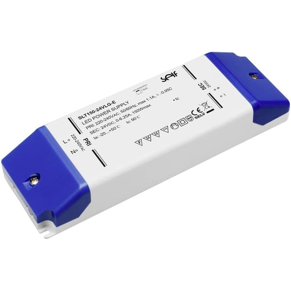 Self Electronics SLT150-24VLG-E LED driver Konstantspänning 150 W 6.25 A 24 V/DC Montering på brandfarliga ytor, möbelr