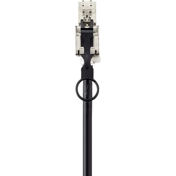 Renkforce RF-4538216 RJ45 Nätverkkabel, Patchkabel CAT 6A S/FTP 0.50 m Svart Med stödring för upplåsning 1 st