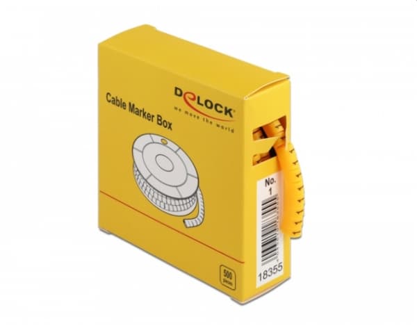 DeLOCK 18355, Keltainen, Muovi, 500 kpl