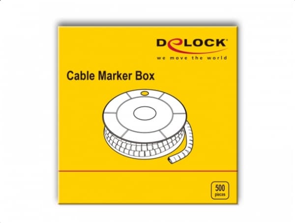 DeLOCK 18355, Keltainen, Muovi, 500 kpl