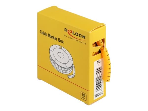 DeLOCK 18355, Keltainen, Muovi, 500 kpl