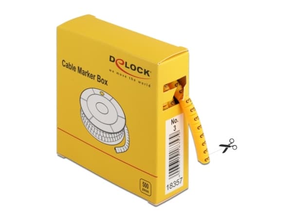 DeLOCK 18357, Keltainen, 500 kpl