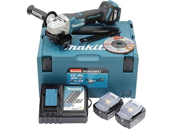 Makita DGA515RTJ - Vinkelslip - sladdlös - 125 mm - 2 batterier, laddare medföljer - 18 V