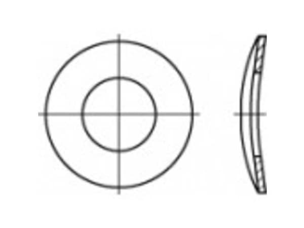Fjederskive 3,5 mm DIN 137 Federstahl (value.1391522) 100 stk TOOLCRAFT TO-5381250