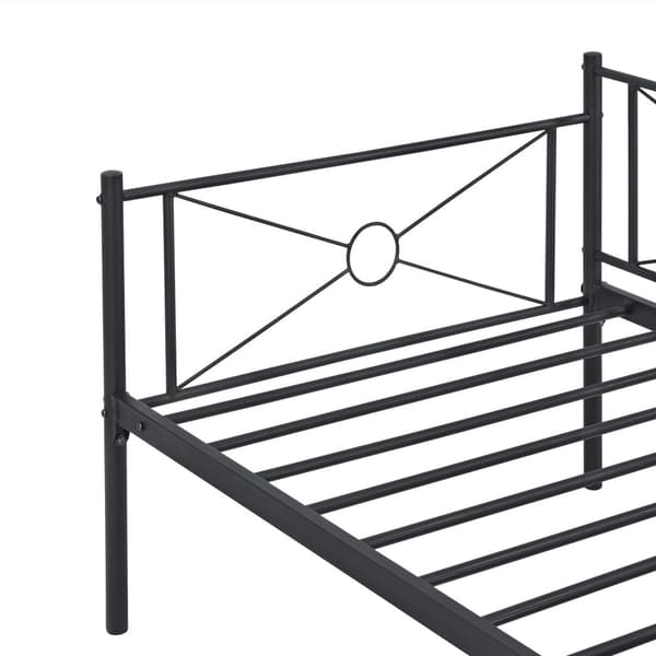 [en.casa] Säng Alvesta i metall-200x90cm-svart matt
