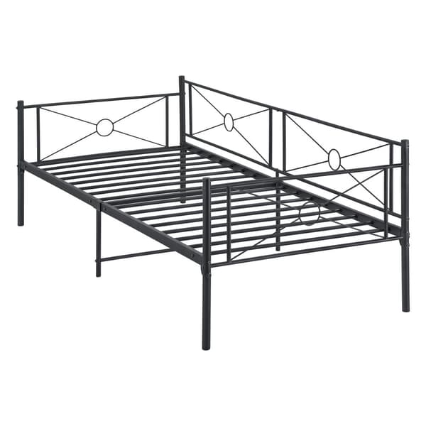 [en.casa] Säng Alvesta i metall-200x90cm-svart matt